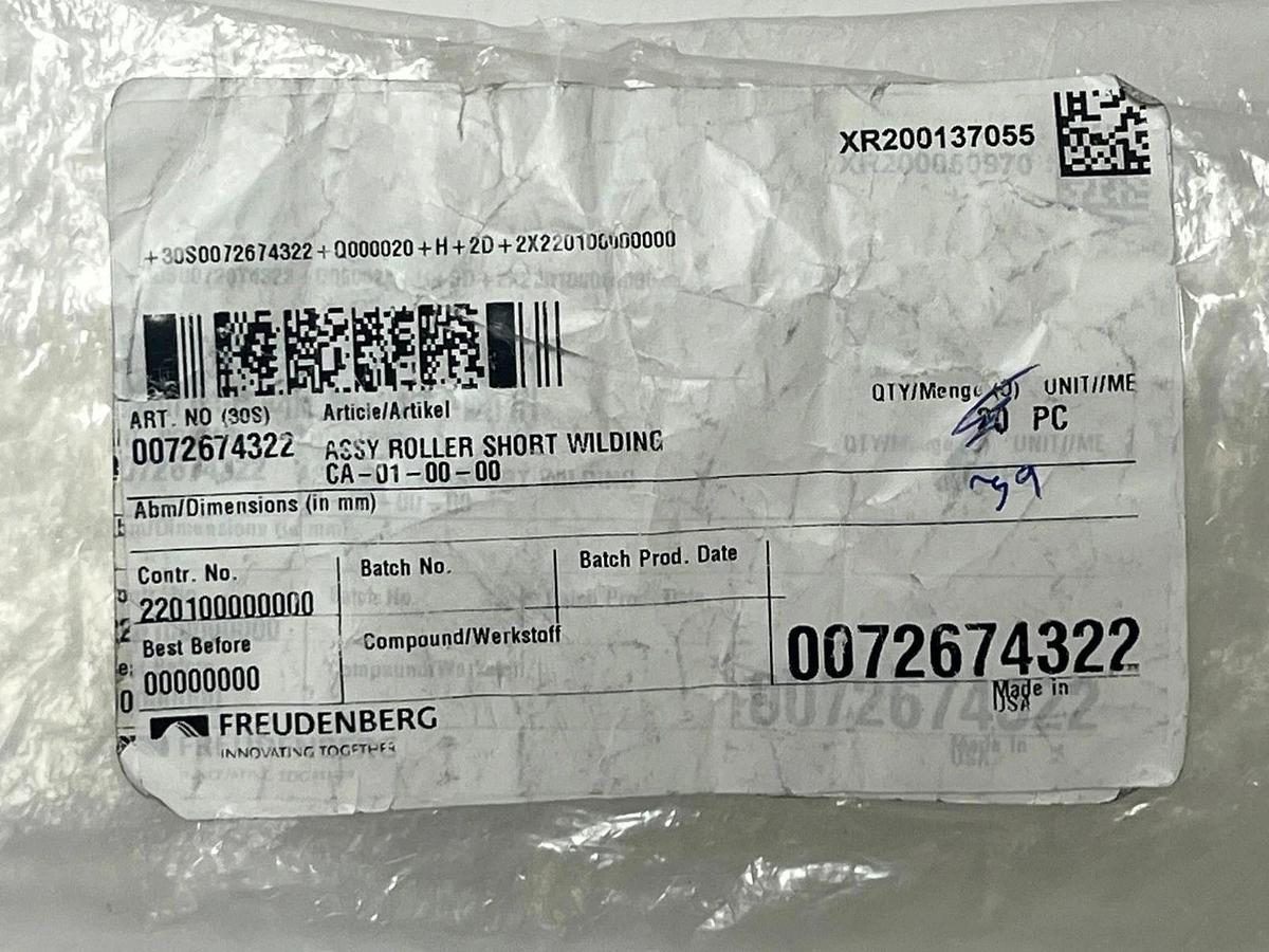 Used Lot of 22 New Freudenberg 0072674322 Assembly Roller Short Welding CA-01-00-00