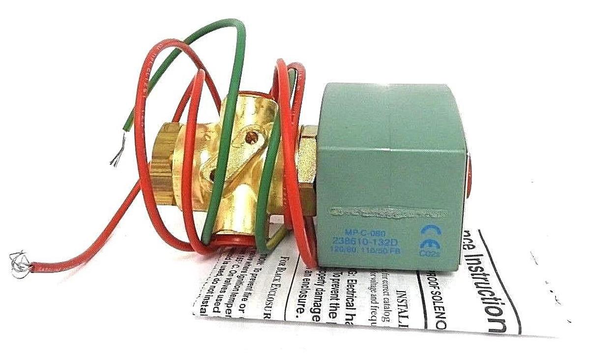 Used NIB ASCO 8320G174V SOLENOID VALVE 120/60 - 110/50, 1/4 PIPE, 17.1 WATTS, 100PSI