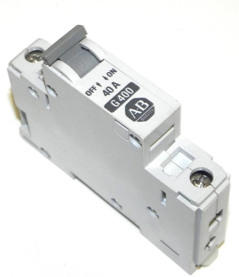 Used ALLEN BRADLEY 1492-CB1-G-400 CIRCUIT BREAKER 40A SER. B 1492CB1G400