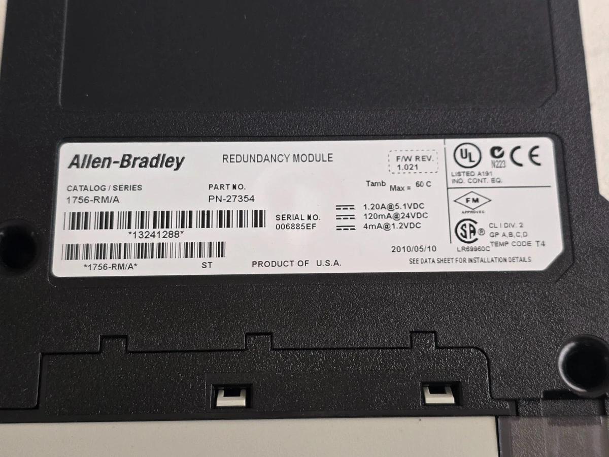 Refurbished Allen-Bradley 1756-RM /A ControlLogix Redundancy Module F/W: 1.021 1756RM REMAN