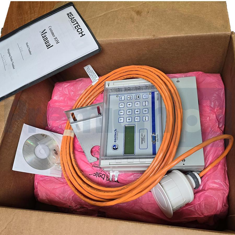 Used Eastech Vantage 2210 Flow & Level Meter w/ FB5 Ultrasonic Transducer Sensor 25"