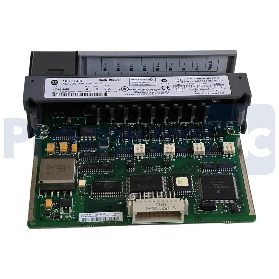Used Surplus Allen Bradley 1746-NI8 /A SLC 500 8-Ch Analog Input Module Rev C NUPI