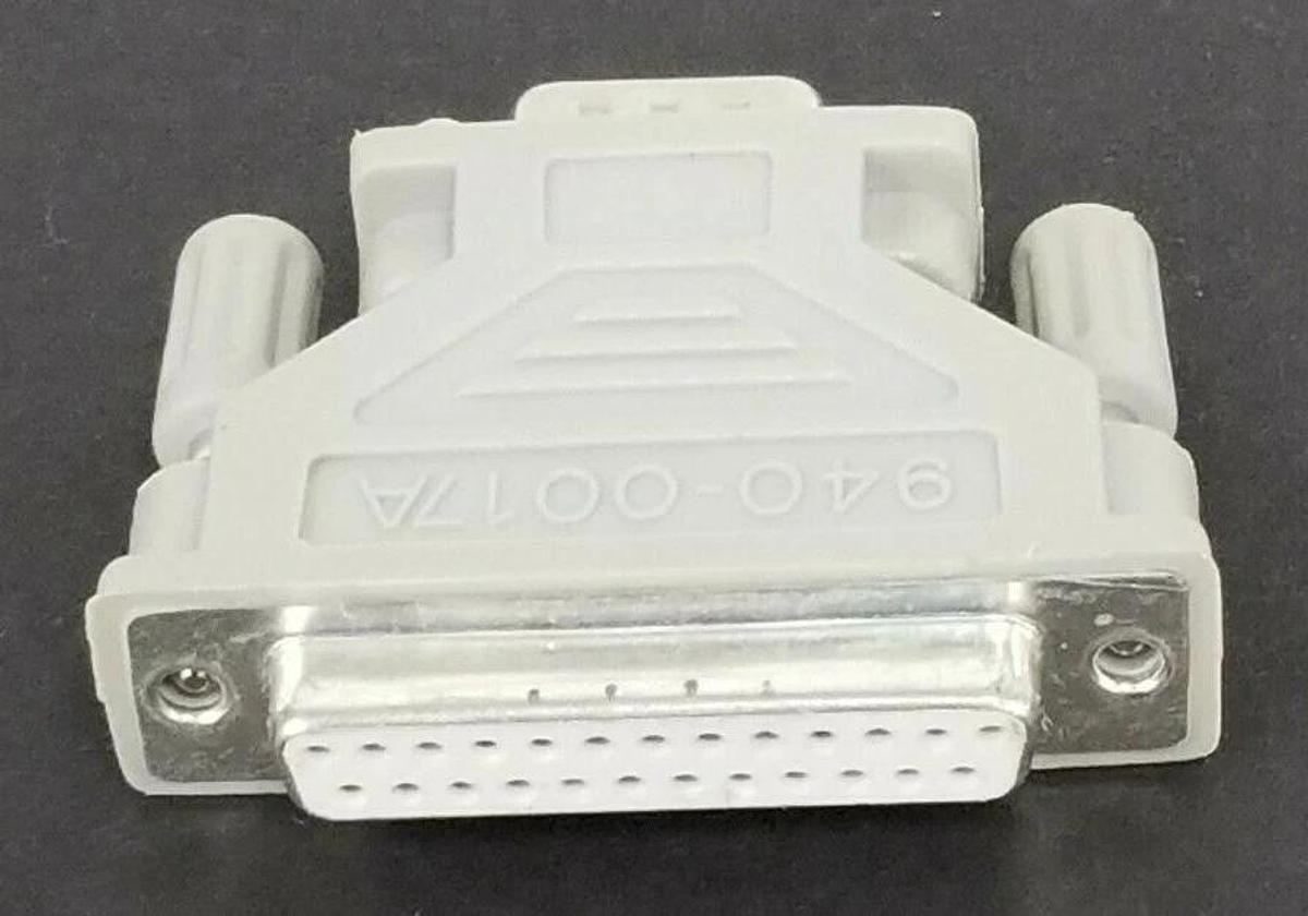 Used SCHNEIDER ELECTRIC 940-0017A GREY ADAPTOR DB9-M TO DB25-F W/ 110308A PLUG