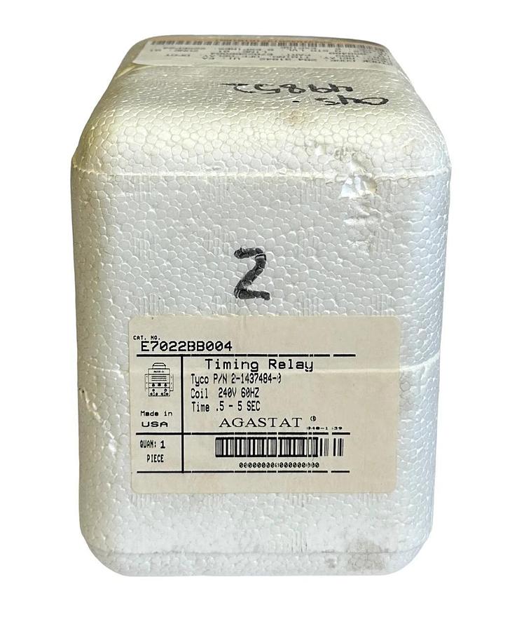 Used NEW TYCO AGASTAT E7022BB004 / 2-1437484-0 TIMING RELAY .5-5SEC 240V 60Hz