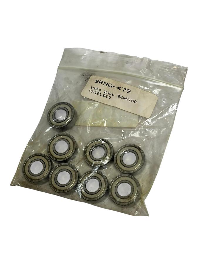 Lot of 8 McMaster-Carr BRNG-479 1604 Shielded Ball Bearings