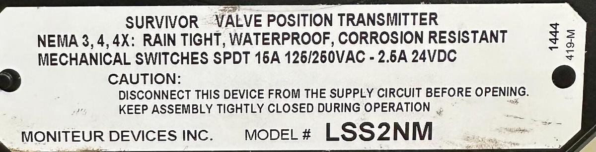 Used NEW HABONIM C25 SR-2C IMP / C25SR2CIMP COMPACT ACTUATOR W/ LSS2NM TRANSMITTER