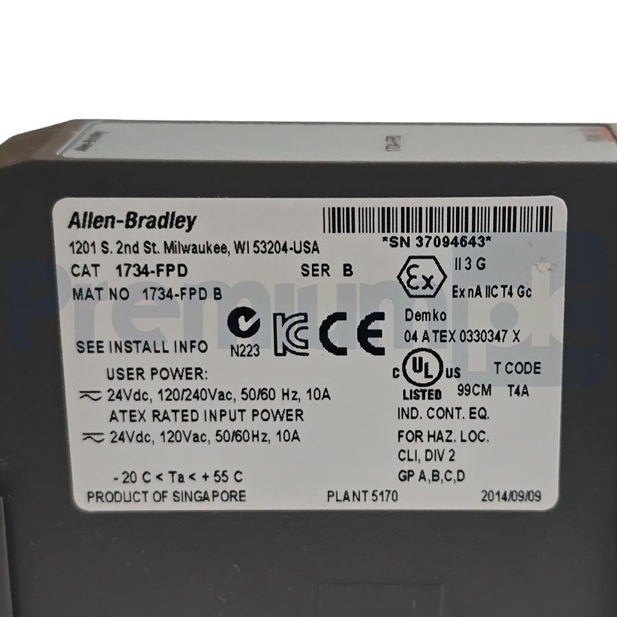 Used Allen-Bradley 1734-FPD /B POINT I/O Field Distributor Module AC/DC 1734FPD NSMP