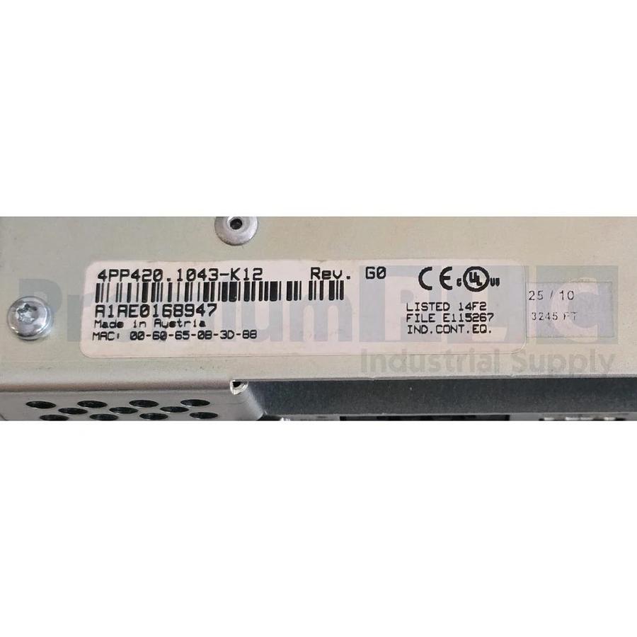 Used LOMA SYSTEMS B&R 4PP420.1043-K12 REV. G0 PP420 POWER PANEL 400 HMI DISPLAY