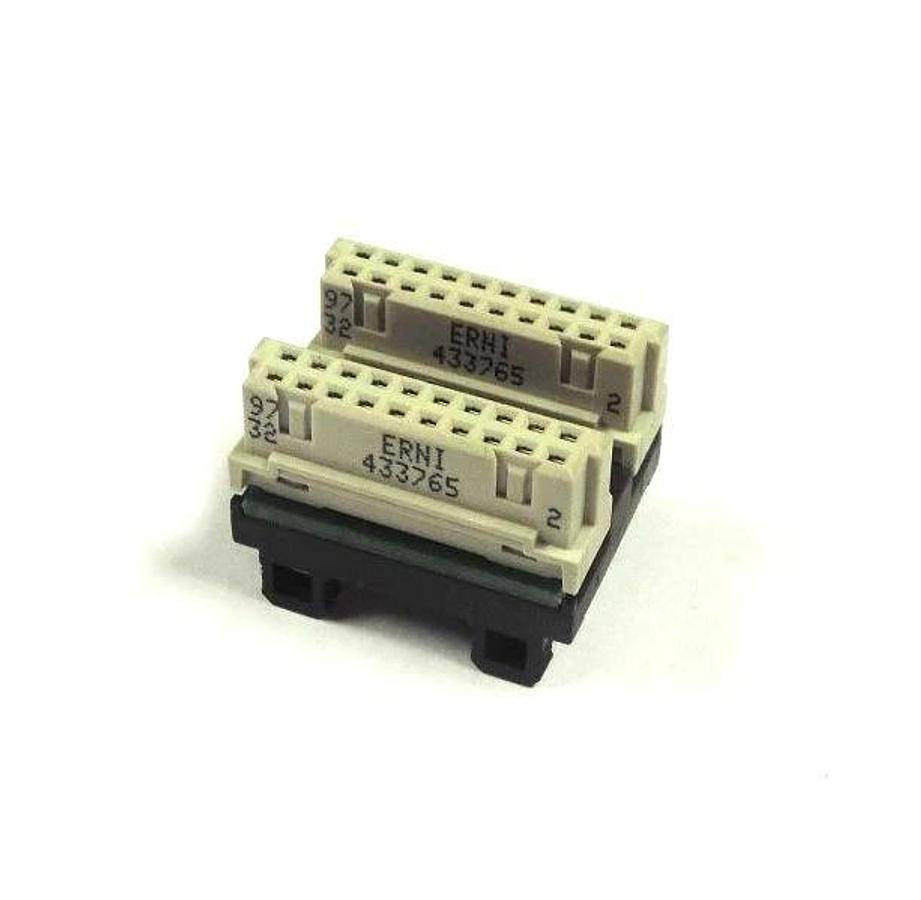 Used LOT OF 25 ERNI 433765 TWO PART EURO CONNECTOR 20 CONTACT(S), FEMALE, STRAIGHT