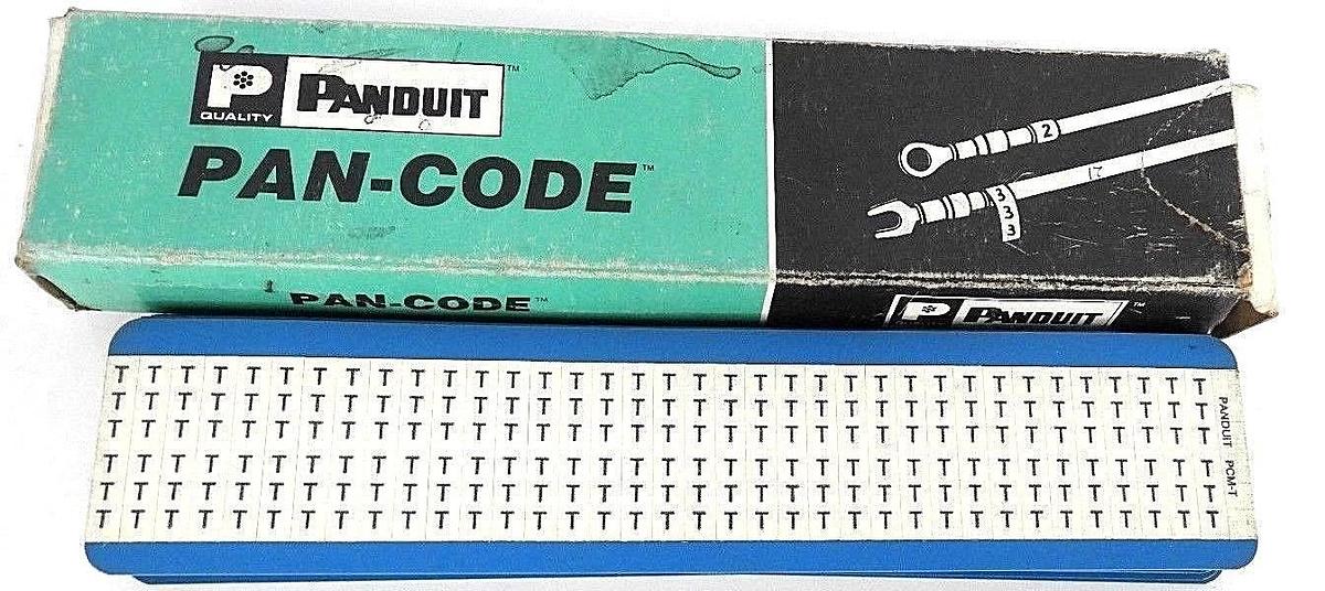 Used BOX OF 21 NEW PANDUIT PCM-T PRE-PRINTED WM CARD VINYL CLOTH