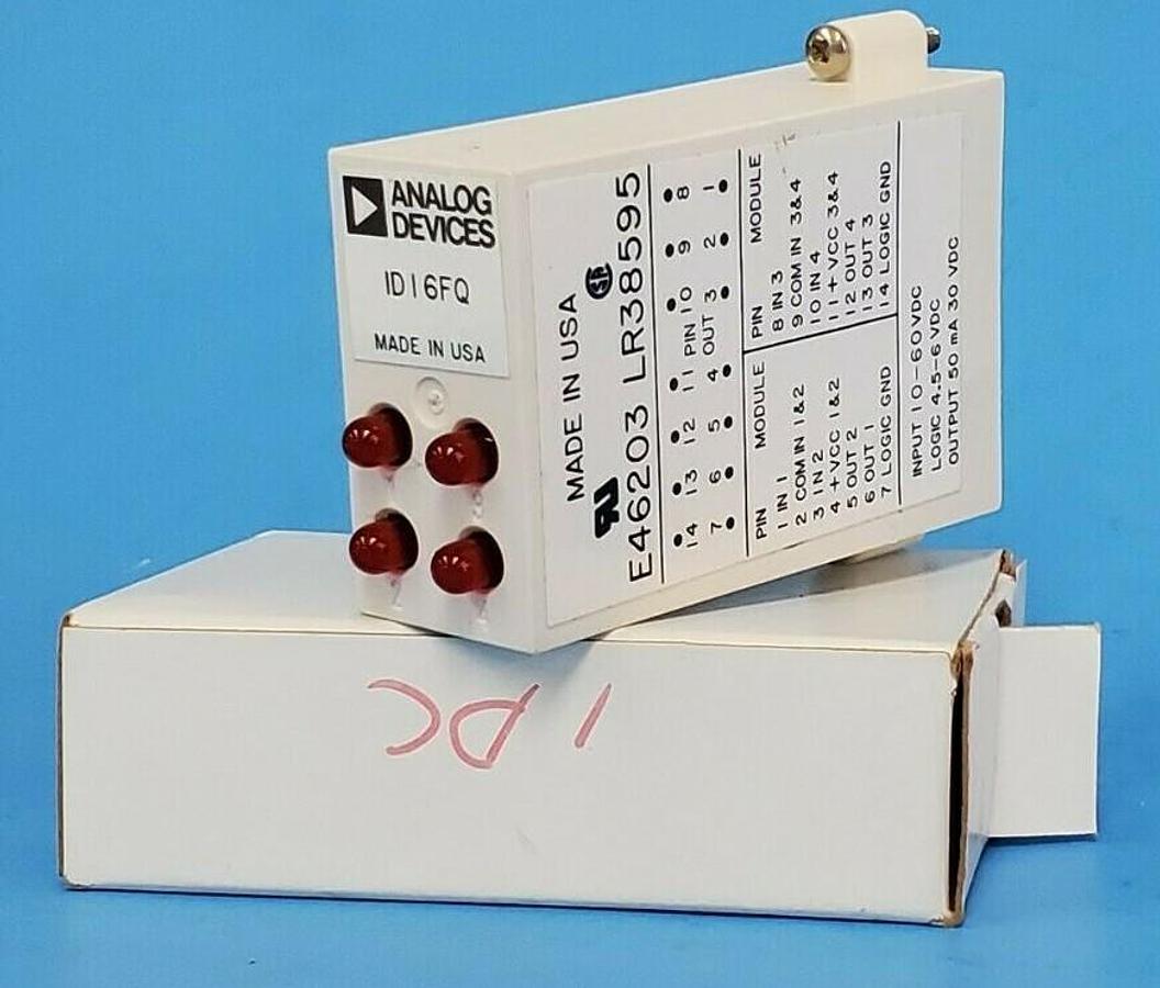 Used NEW ANALOG DEVICES IDI6FQ INPUT MODULE 1D16FQ, 4.5-6 VDC