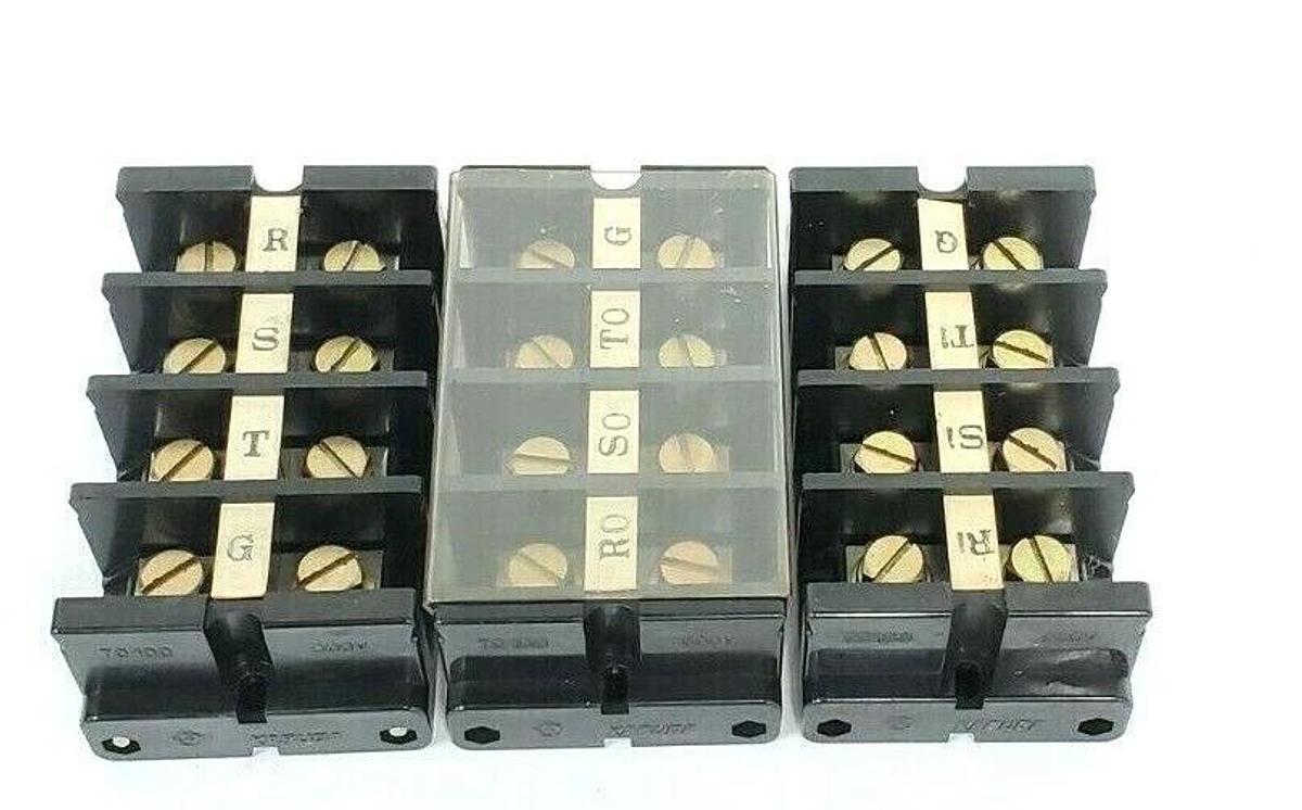 Used LOT OF 3 KASUGA TC100 TERMINAL BLOCKS 600V