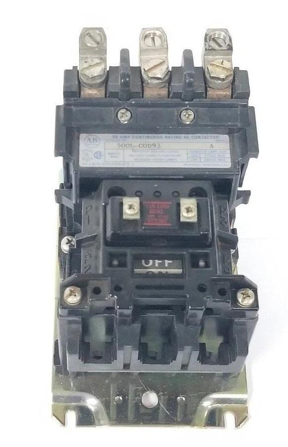 Used ALLEN BRADLEY 500L-COD93 AC CONTACTOR SER. A 110-120V, 50/60HZ CC236C