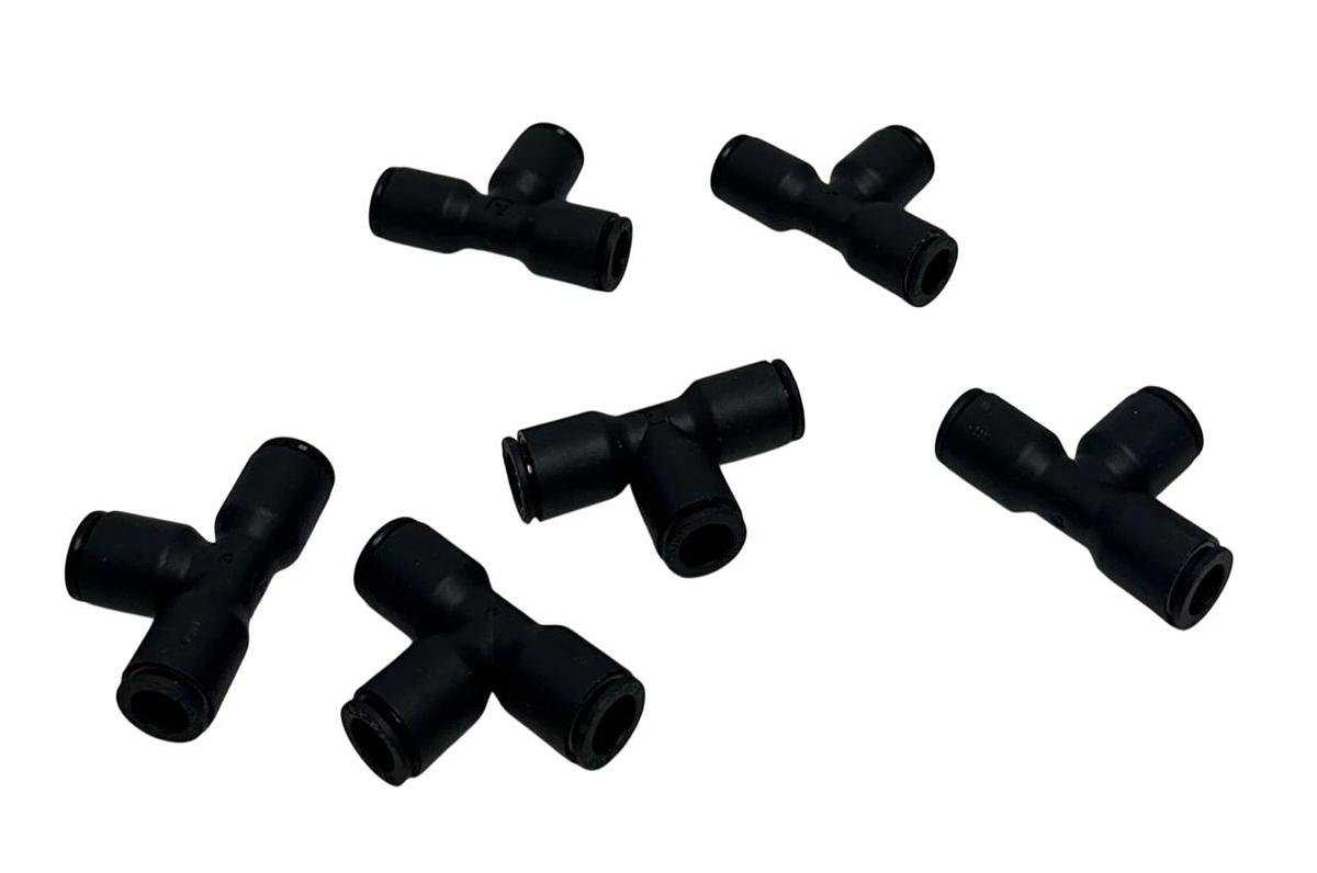 Used 12 LEGRIS 8-5/16 / 5225K79 OEM PUSH-TO-CONNECT 8mm UNION TEES BLACK NSNP
