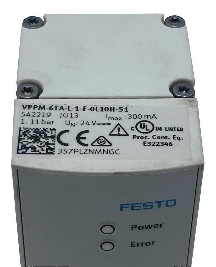 Used Festo VPPM-6TA-L-1-F-0L10H-S1 Proportional Pressure Regulator | 0-10 Bar LED