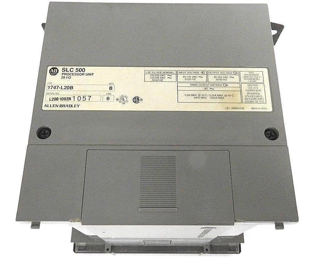Used ALLEN BRADLEY 1747-L20B PROCESSOR UNIT 1747L20B SLC 500 520 I/O SER. B, FRN. 6