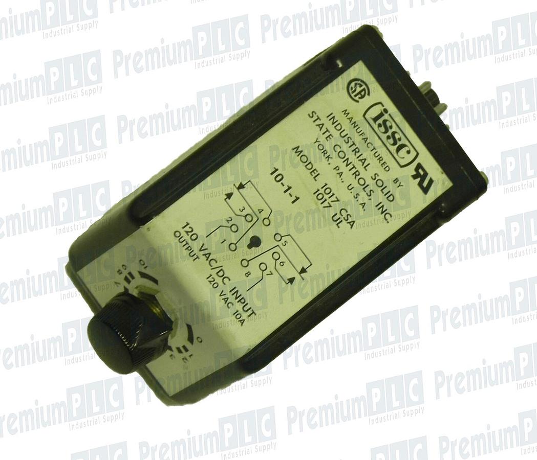 Used ISSC SOLID STATE TIMER 1017 CSA UL 10-1-1 120VAC/DC INPUT 10A 1017UL/CSA-10-1-1