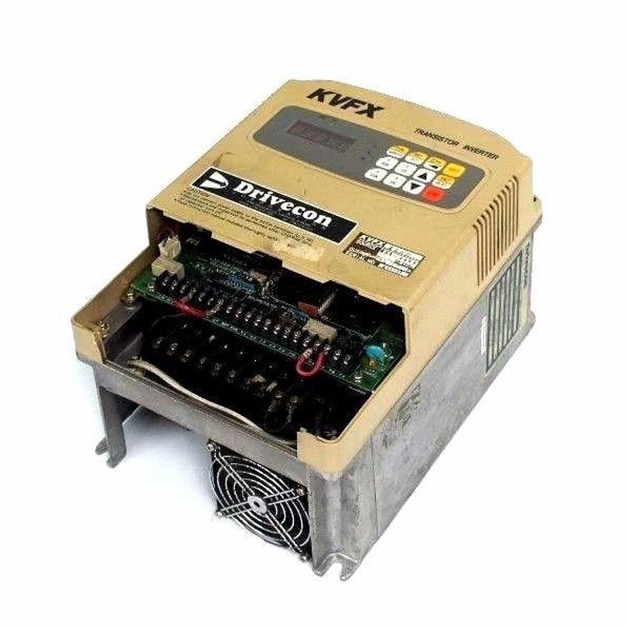 Used DRIVECON KVFX-440E TRANSISTOR INVERTER 380-460V 50/60HZ 10AMP 5HP