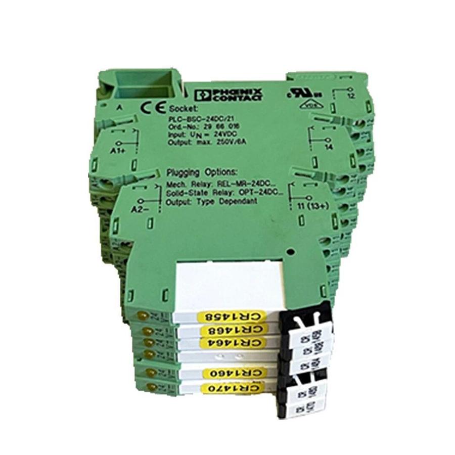 Used 6 PHOENIX CONTACT PLC-BSC-24DC/21 / PLCBSC24DC21 TERMINAL BLOCKS 29 66 016