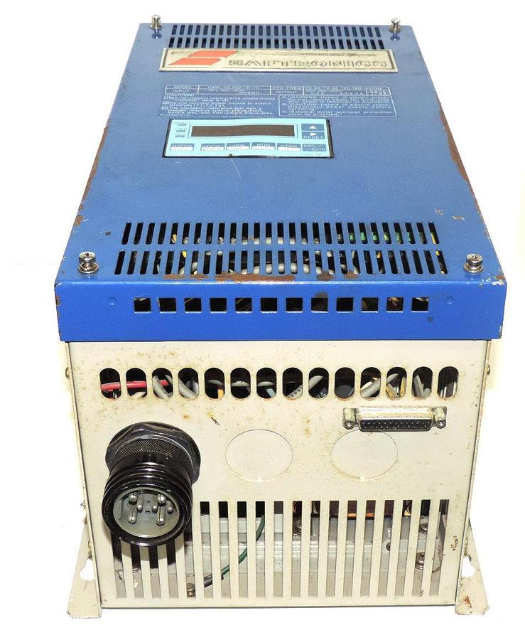 Used SAFETRONICS CIMR-H2.2G2-E-10 DRIVE 460V MFR. CODE E480861, CIMRH22G2E10