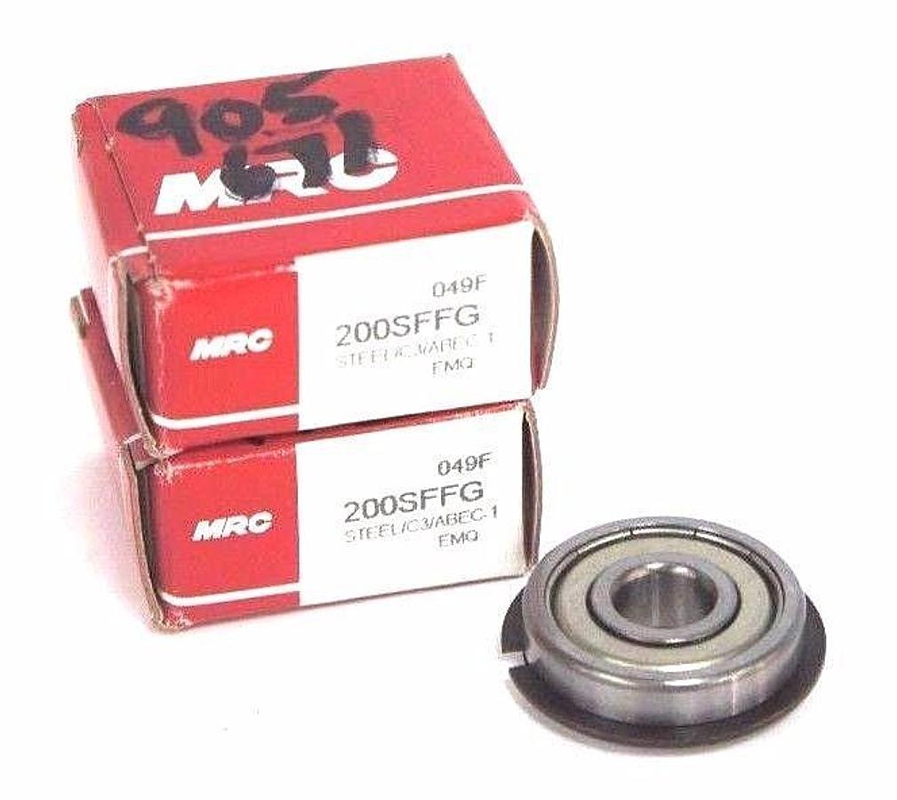 Used LOT OF 2 NIB MRC 200SFFG BALL BEARINGS 10MM X 30MM X 9MM W/ SNAP RING