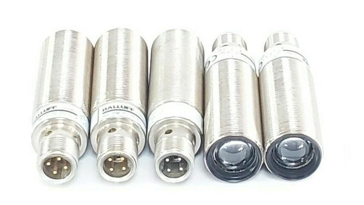 Used LOT OF 5 BALLUFF BLE-18M-PS-1P-E5-C-S4 RECEIVERS 551666, BLE18MPS1PE5CS4, 10-30