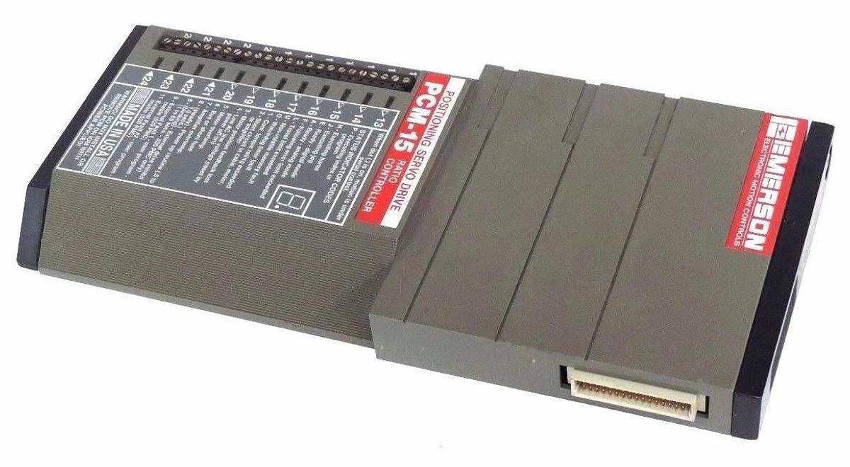 Used EMERSON PCM-15 PROGRAMMABLE MOTION CONTROL DRIVE MODULE 960113-01 FW-401168-01