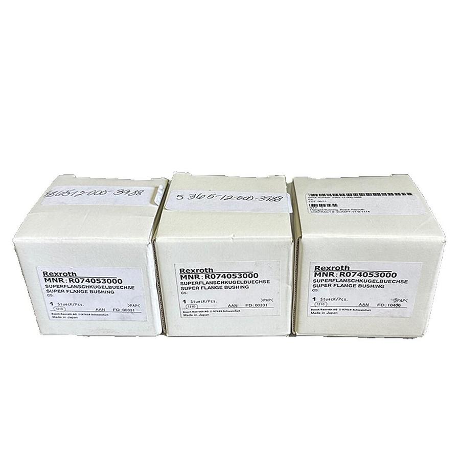 Used 3 NEW BOSCH REXROTH R074053000 LINEAR SUPER FLANGE BUSHINGS 30mm DIAMETER
