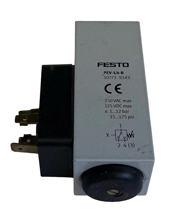 NEW FESTO PEV-1/4-B / PEV14B PRESSURE SWITCH 250Vac 125Vdc 1-12BAR 15-175PSI