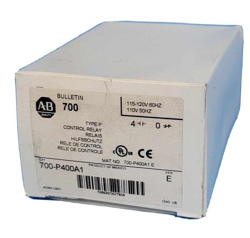 NEW ALLEN BRADLEY 700-P400A1 /E CONTROL RELAY BULLETIN 700 TYPE P 700P400A1