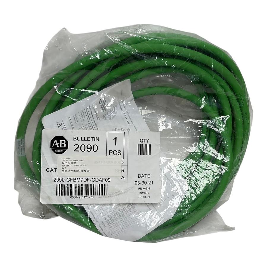 Used New Sealed Allen-Bradley 2090-CFBM7DF-CDAF09 Kinetix Feedback Cable 9m