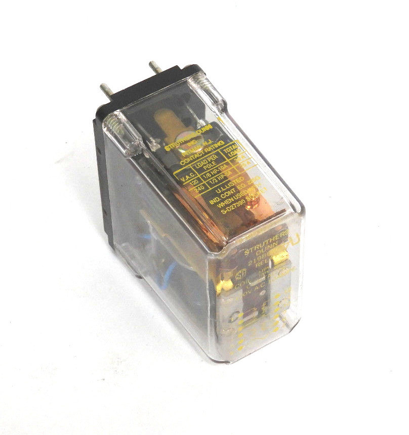 Used STRUTHERS DUNN 219BBXP RELAY 120V, 50/60HZ, 10A