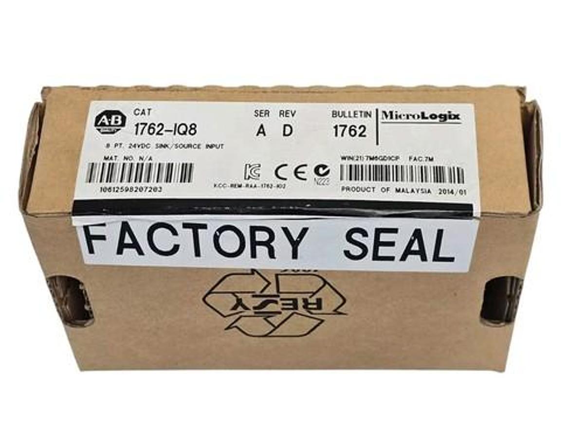 Used NIB ALLEN BRADLEY 1762-IQ8 8 PT. 24VDC SINK/SOURCE INPUT MODULE SER. A REV. D