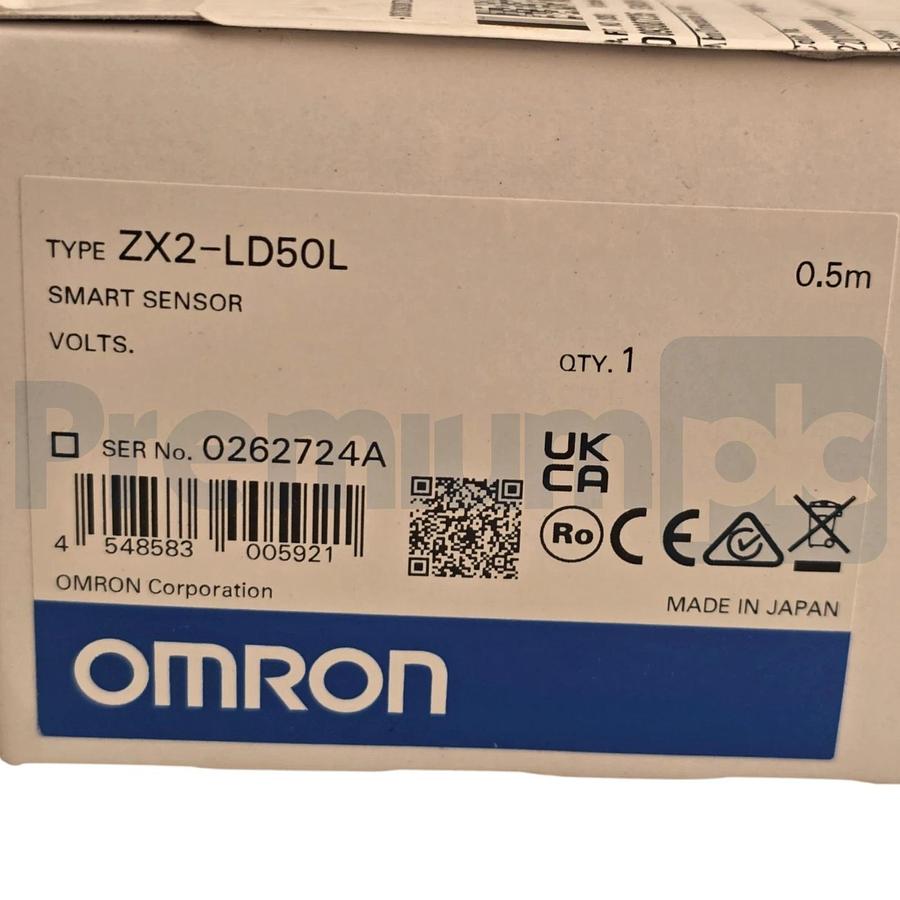 Omron ZX2-LD50L | ZX2LD50L ZX2 Smart Sensor HSDR-CMOS Laser Sensor 0.5m Cable