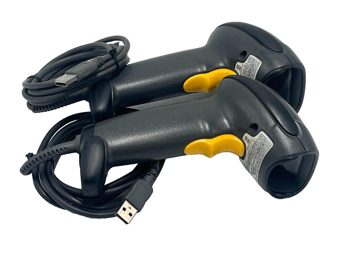 Used (2) ZEBRA DS4208-SR0007WR Corded 2D Barcode Scanners W/ USB Cables, NSNP