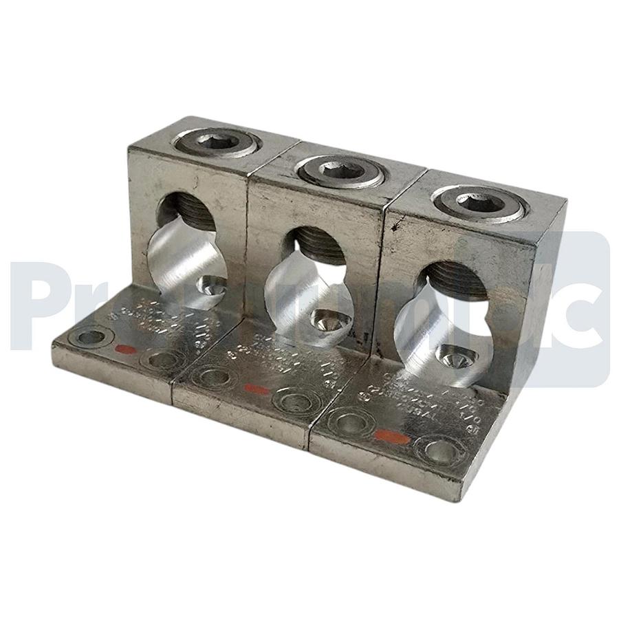 (3) CMC LA-750 Aluminum Mechanical Lugs CU9AL 750Kcmil-1/0 /(2)350Kcmil-1/0 AWG