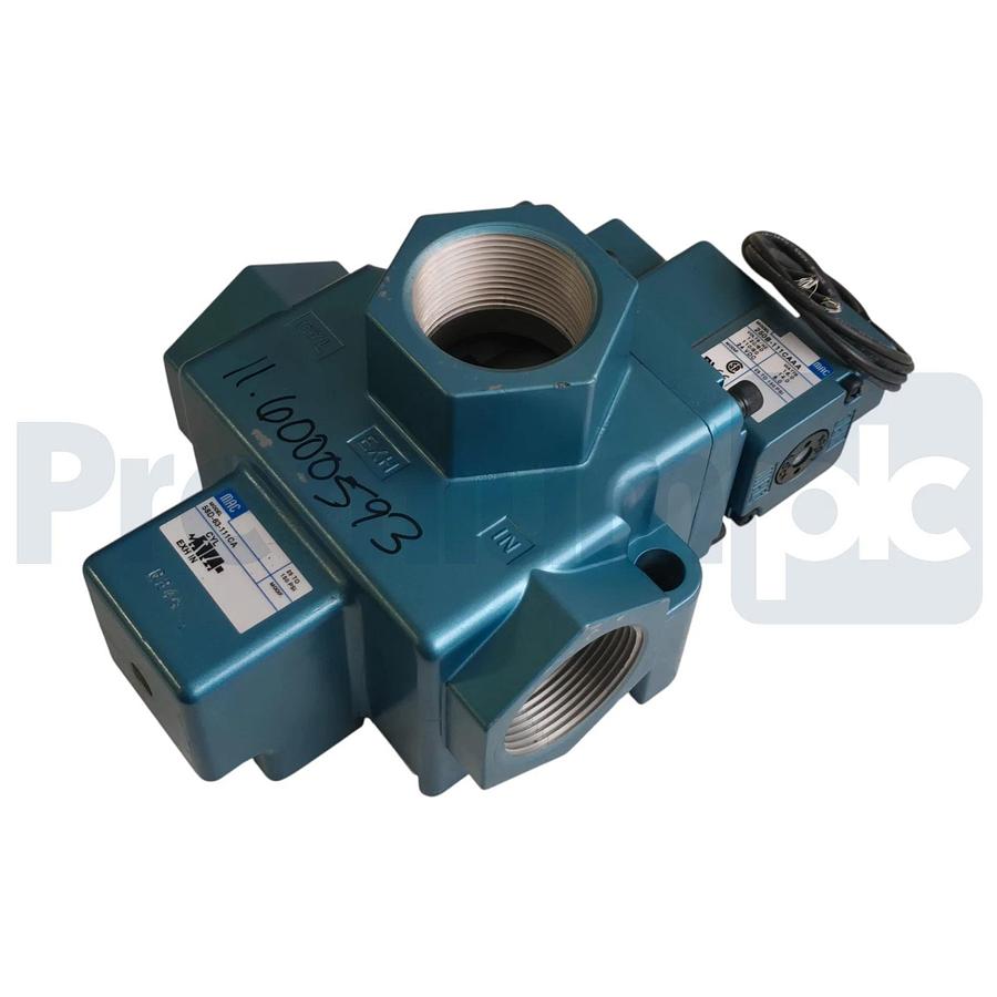 MAC Valve 58D-63-111CA 3/2-Way N/O Solenoid Valve 1-1/2" w/250B-111CAAA 110/120V