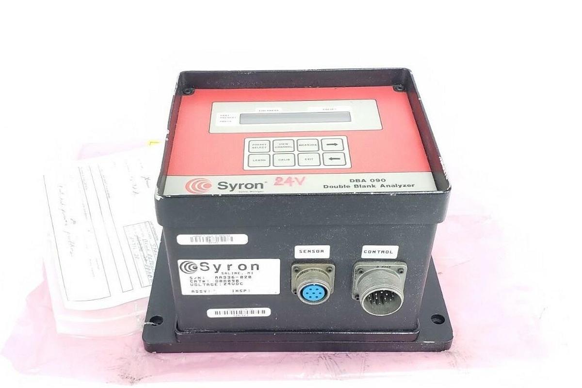 Used SYRON DBA 090 DOUBLE BLANK ANALYZER DBA090, 24VDC (REPAIRED)