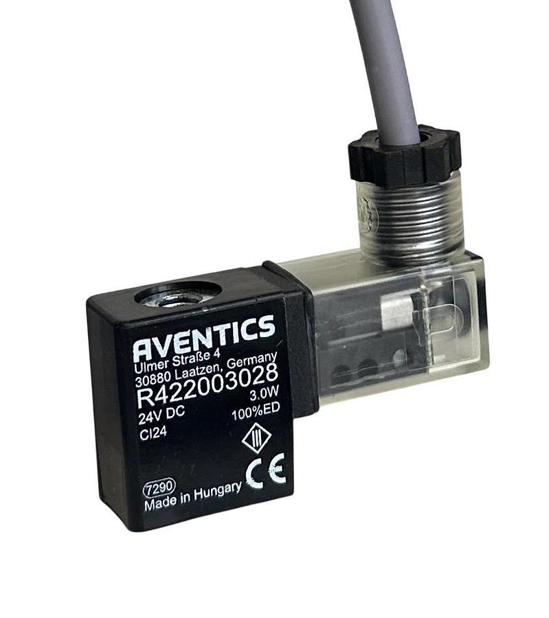 BOSCH AVENTICS R422003028 SOLENOID COIL STECKER 24VDC 3W 12M CABLE NSMP