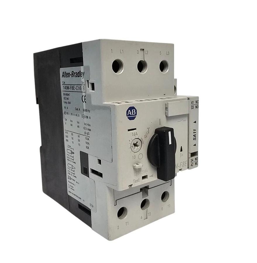 Used ALLEN BRADLEY 140M-F8E-C16 SER. B MOTOR PROTECTION CIRCUIT BREAKER 140MF8EC16
