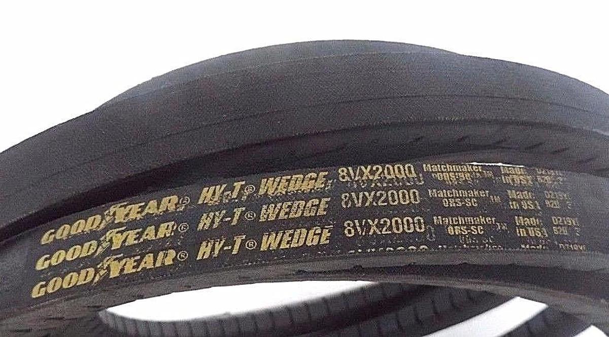 Used (4) NEW GOODYEAR 8VX2000 HY-T WEDGE MATCHMAKER BELTS 1'' WIDE 200'' OC COGGED