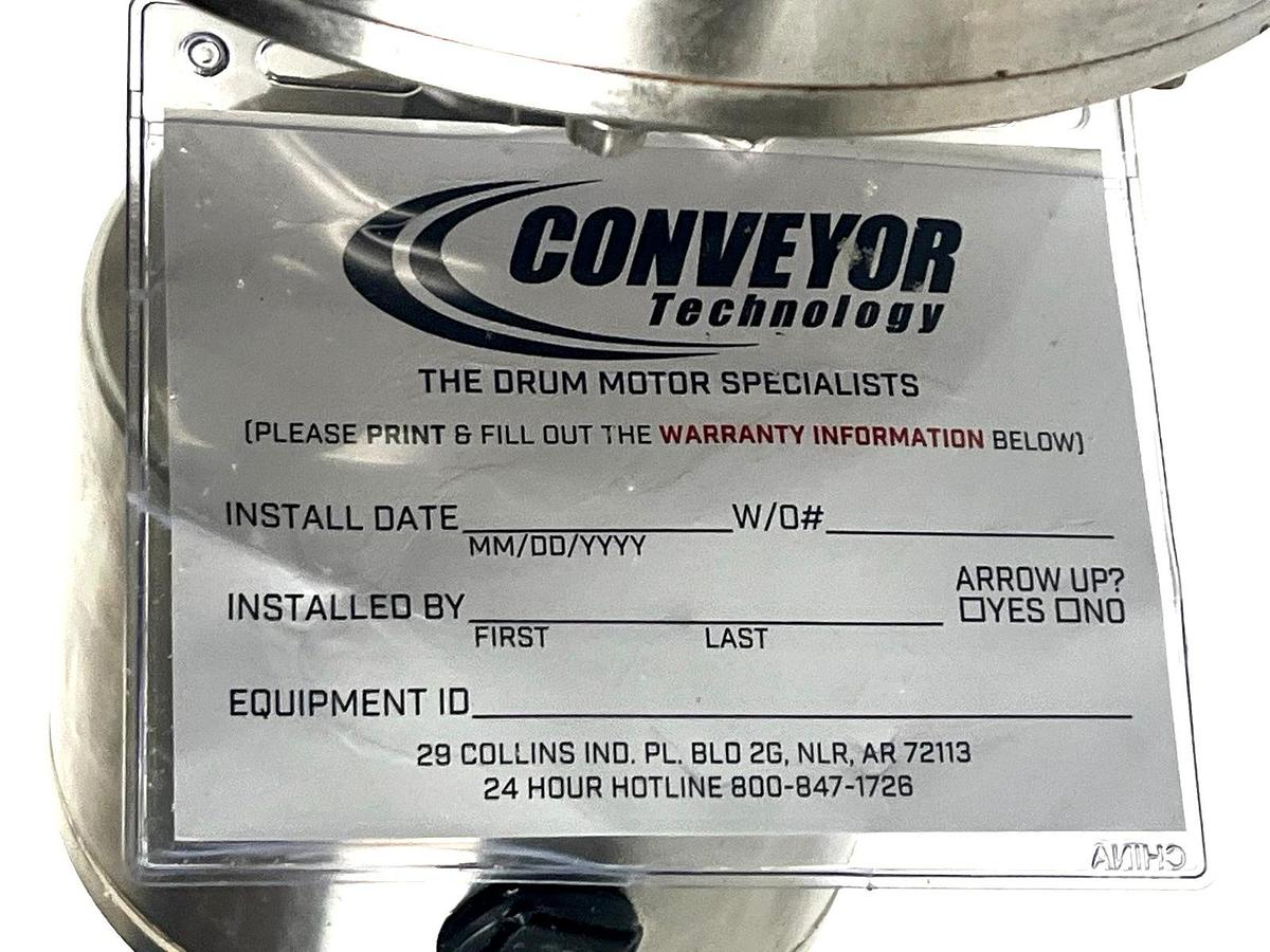 Van der Graaf TM160A30-410NB Drum Motor 6.27" x 16" 1HP 480V 54FPM New Surplus