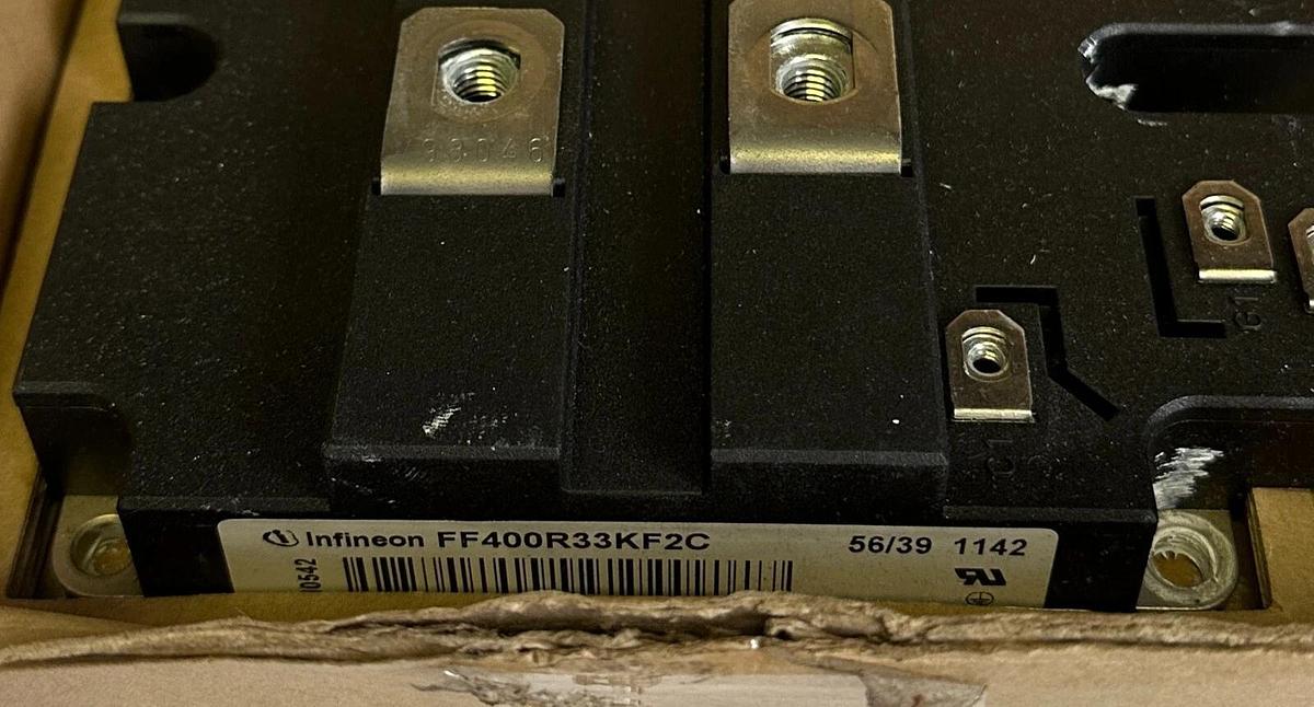 Used 2 INFINEON FF400R33KF2C DUAL IGBT SILICON MODULES 130mm WIDTH 140mm LENGTH