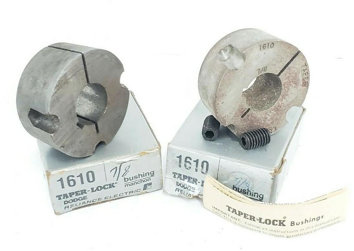 Used LOT OF 2 NIB DODGE 1610X7/8 TAPER-LOCK BUSHINGS 1610 7/8