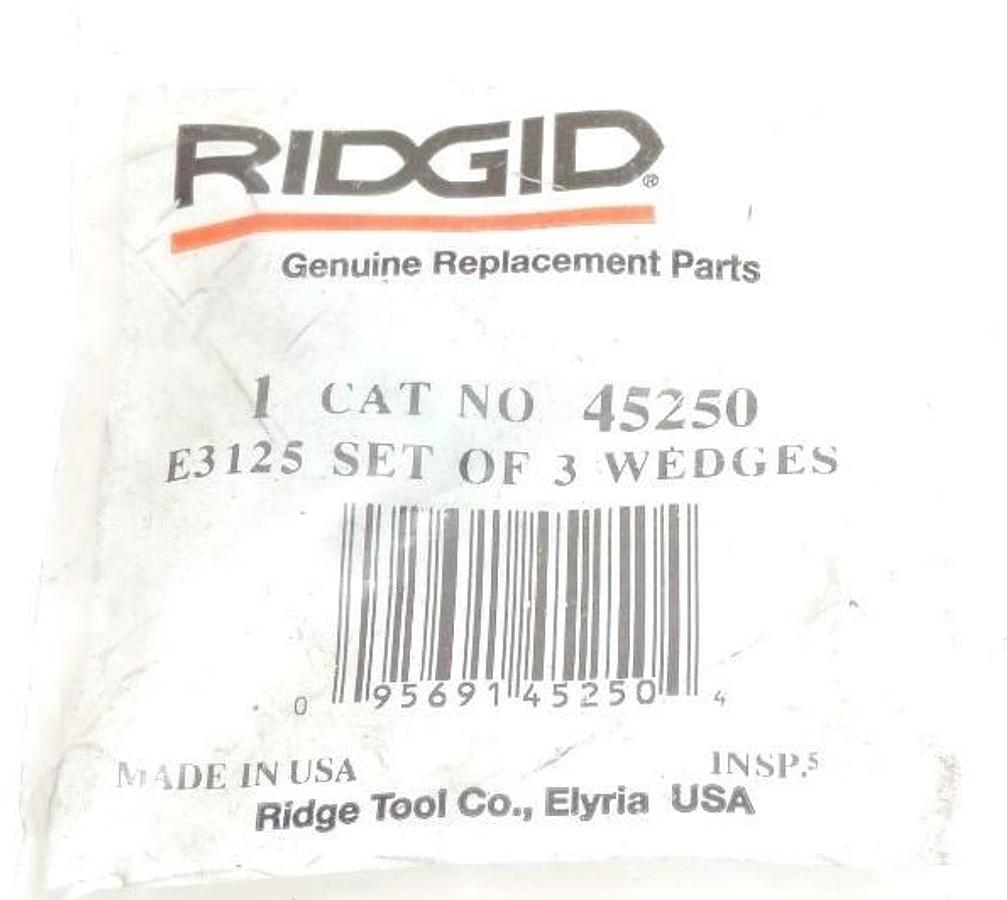 Used NIB RIDGID 45250 SET OF 3 WEDGES E3125
