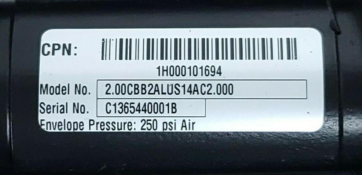 Used NEW PARKER 2.00CBB2ALUS14AC2.000 CYLINDER 250PSI AIR