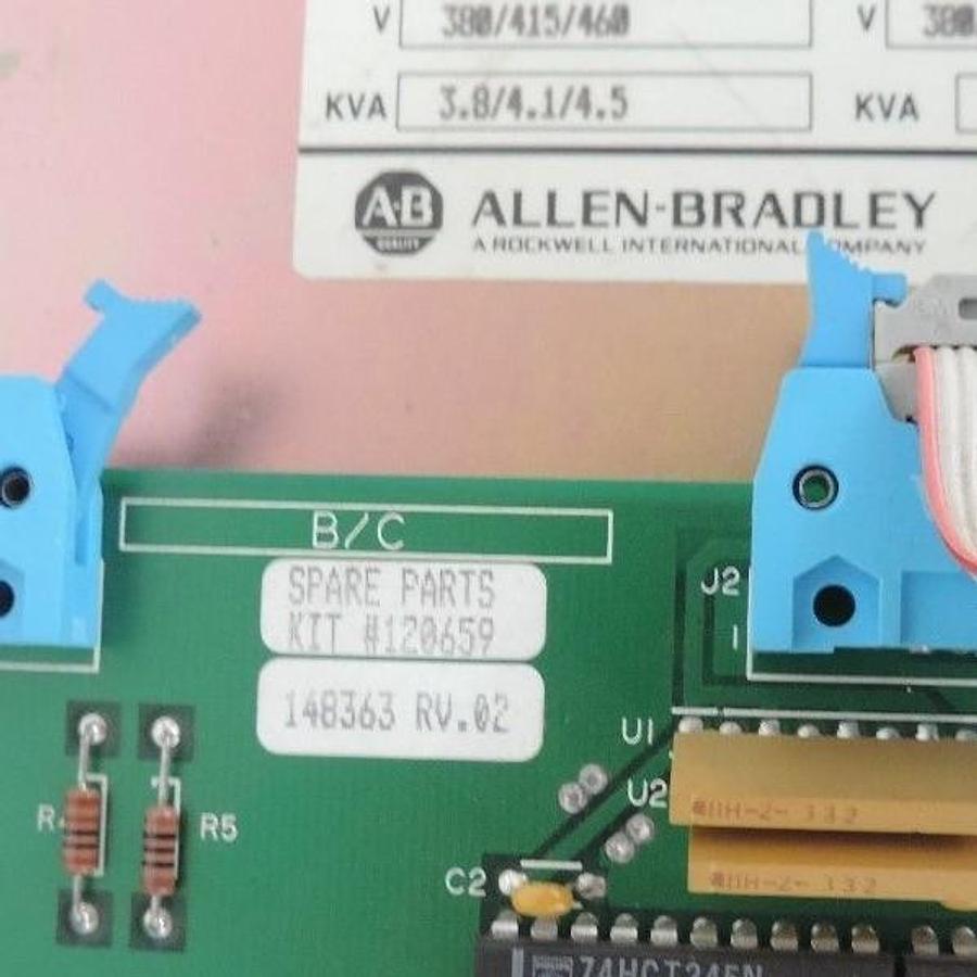 Used ALLEN BRADLEY 148363 RV. 02 DRIVE BOARD KIT #: 120659
