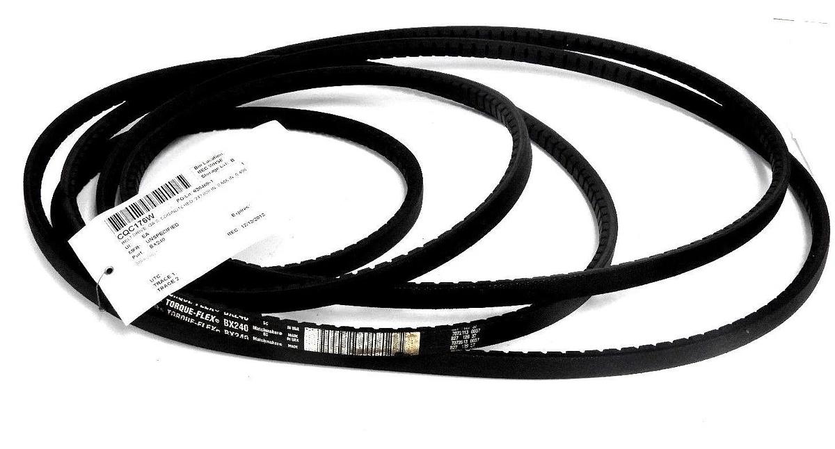 NEW GOODYEAR BX240 TORQUE-FLEX DRIVE BELT CQC176W, 243" X .656" X .406", COGGED