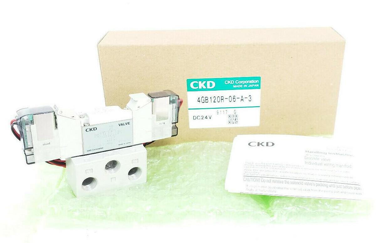 Used NIB CKD 4GB120R-06-A-3 SOLENOID VALVE, 4G SERIES, 24VDC, 4GB120R06A3