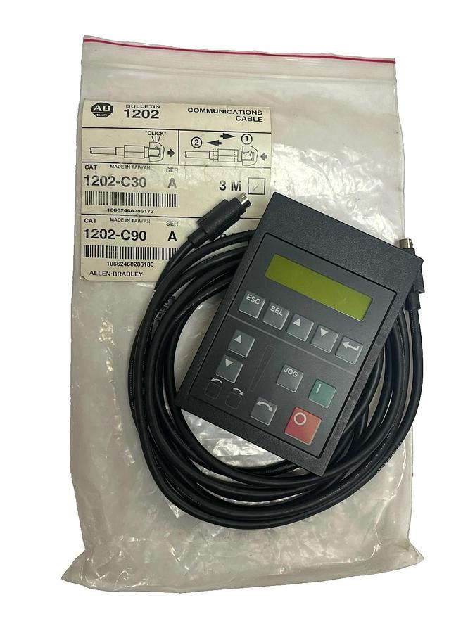 Allen-Bradley 1201-HA2 HIM Programming Terminal with 9m 1202-C90 SCANport Cable